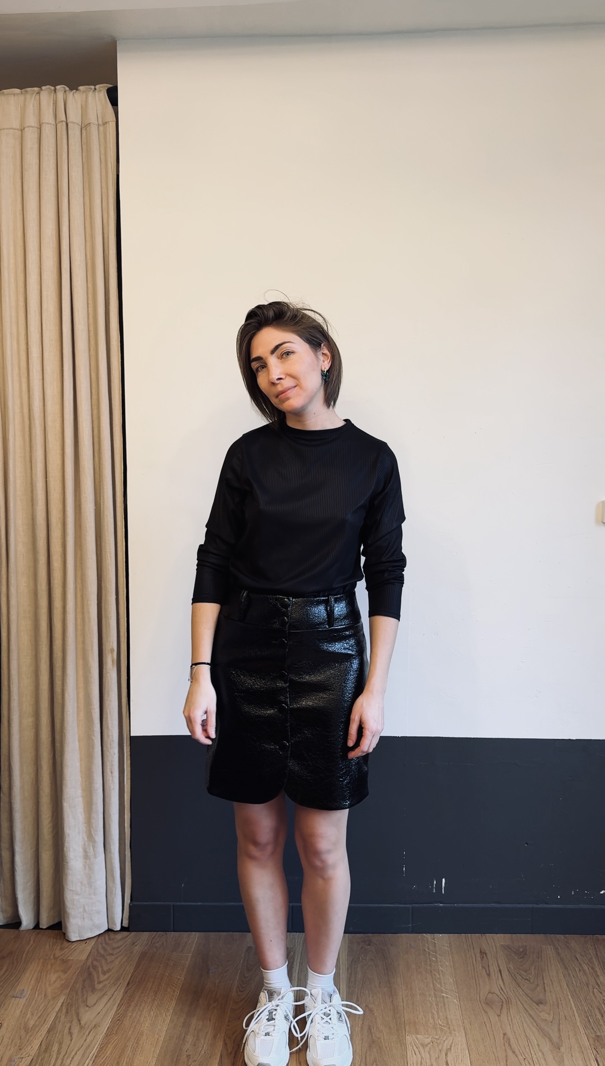 JUPE CONSTANCE VINYLENoir