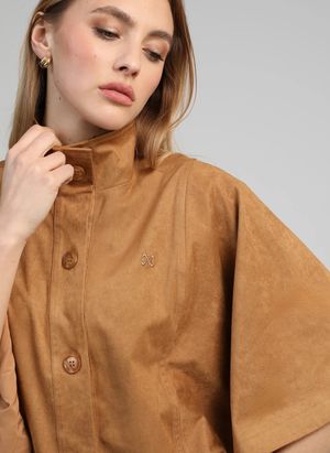 VESTE CAPE CHRISTELLECamel