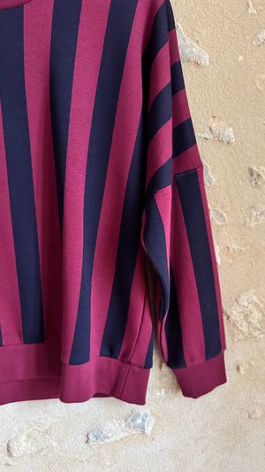 SWEAT SONIAMarine/bordeaux