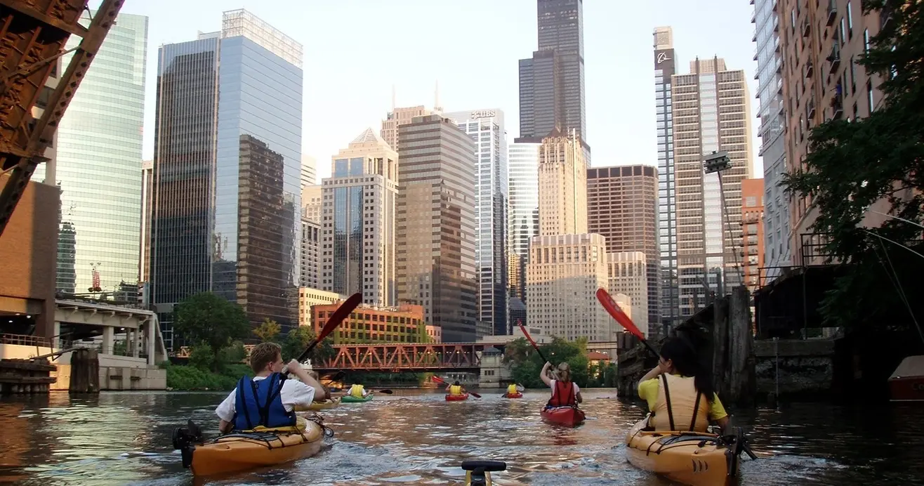 Kayaking the Chicago River