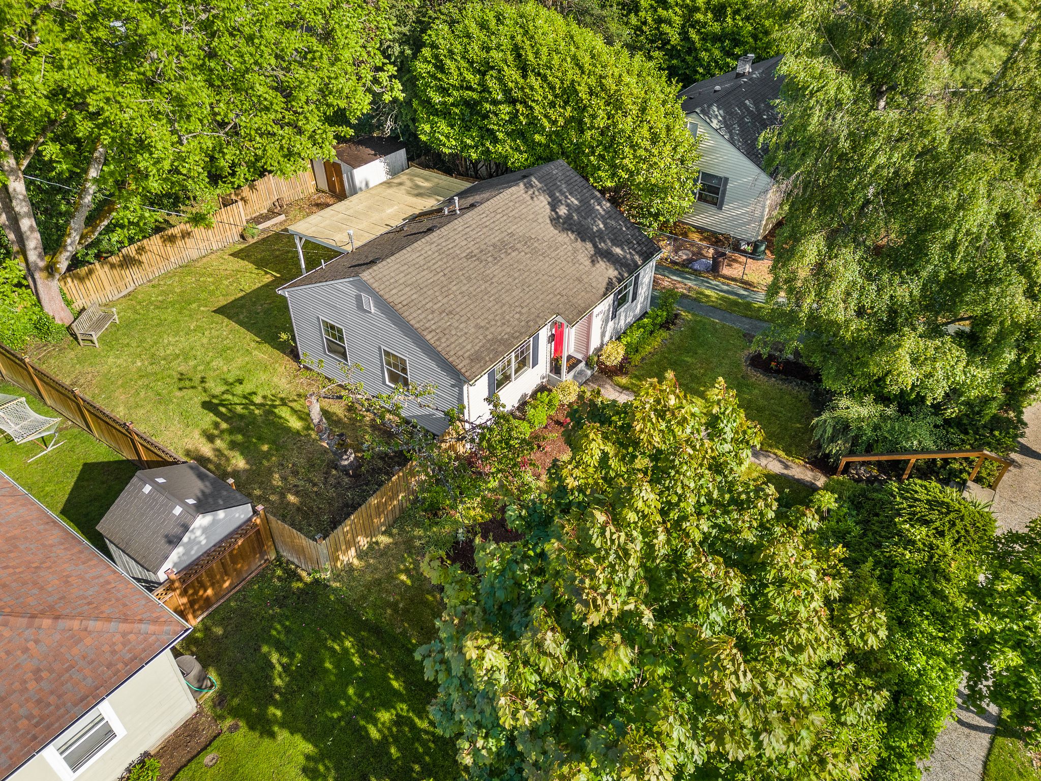 Gorgeous lot with a fenced in back yard.