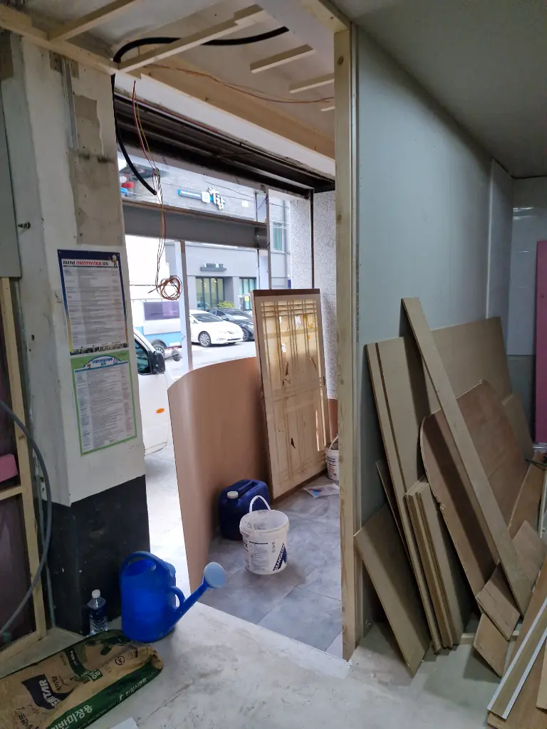 전주 상가, 낡은 양개문 -> 스마트 자동문으로 변신! 11/16