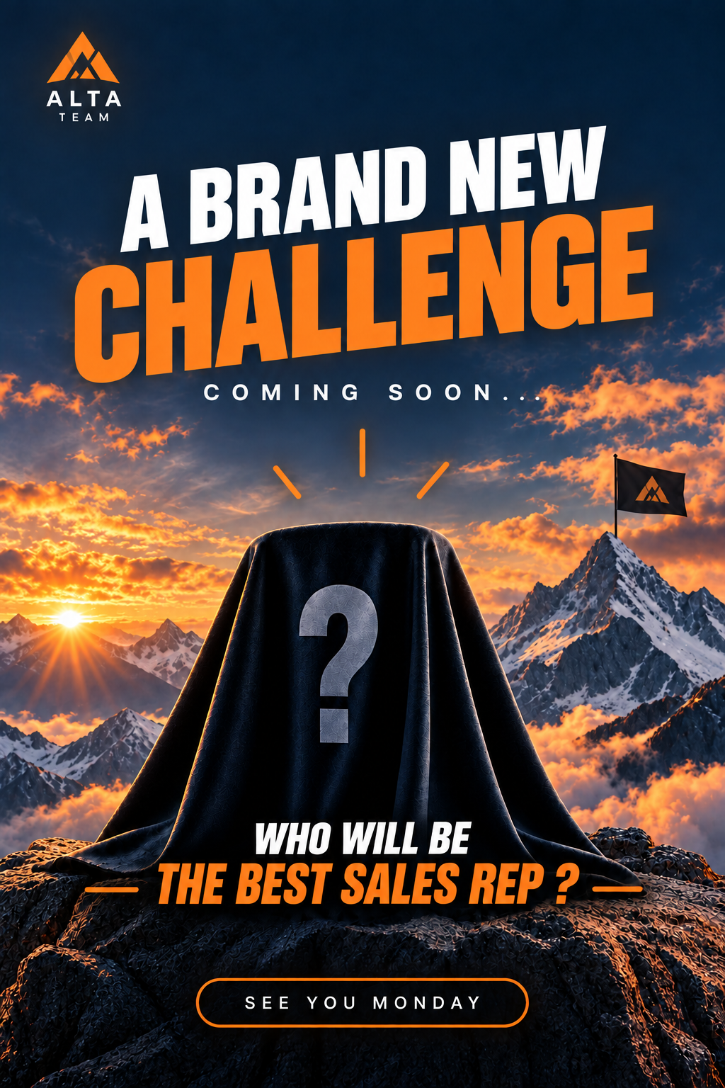 Sales contest kickoff visual example