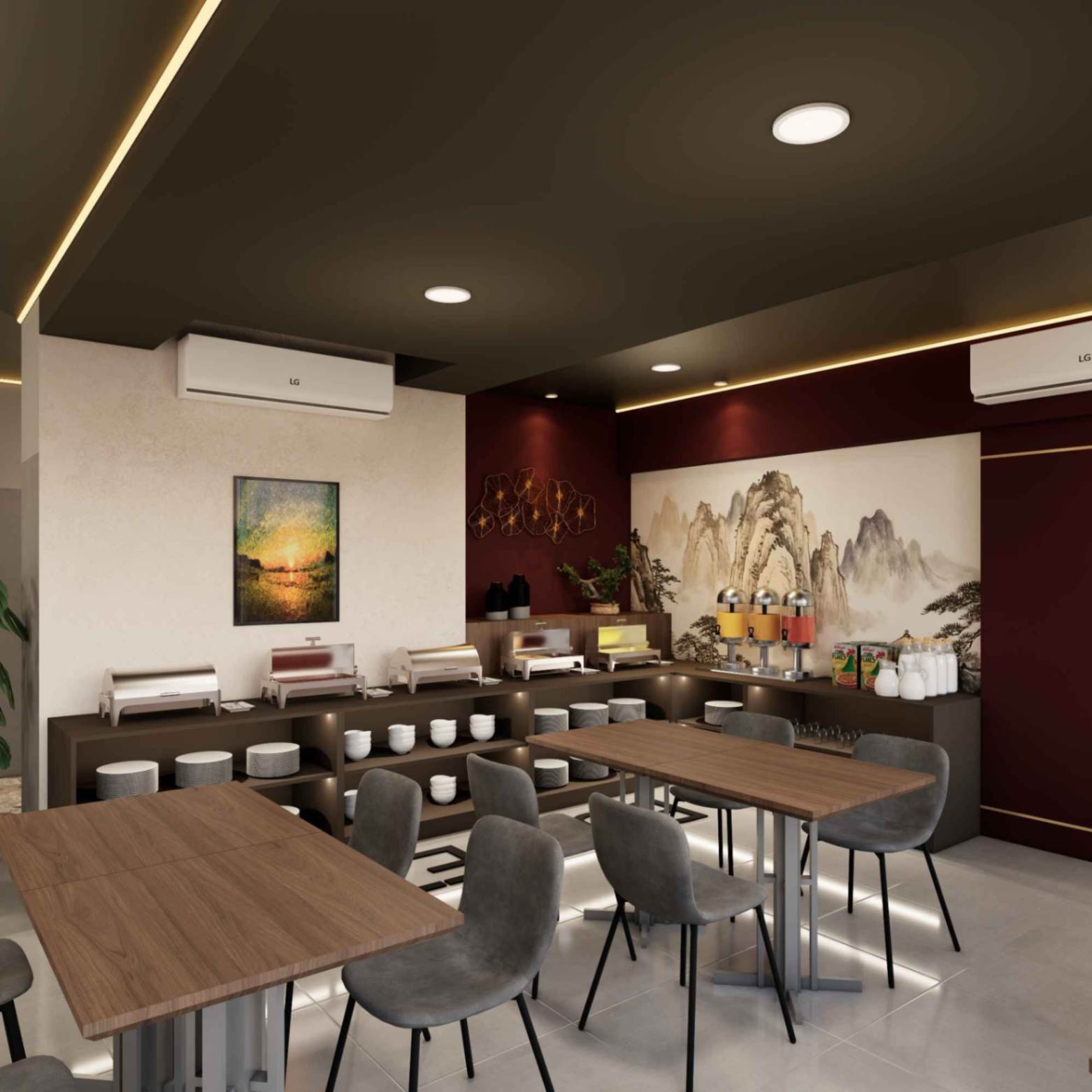 3D Design Renovasi Sipil dan Interior Resto Langit Rasa - Tangerang Serpong
