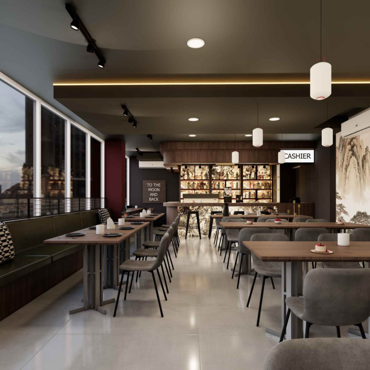 3D Design Renovasi Sipil dan Interior Resto Langit Rasa - Tangerang Serpong
