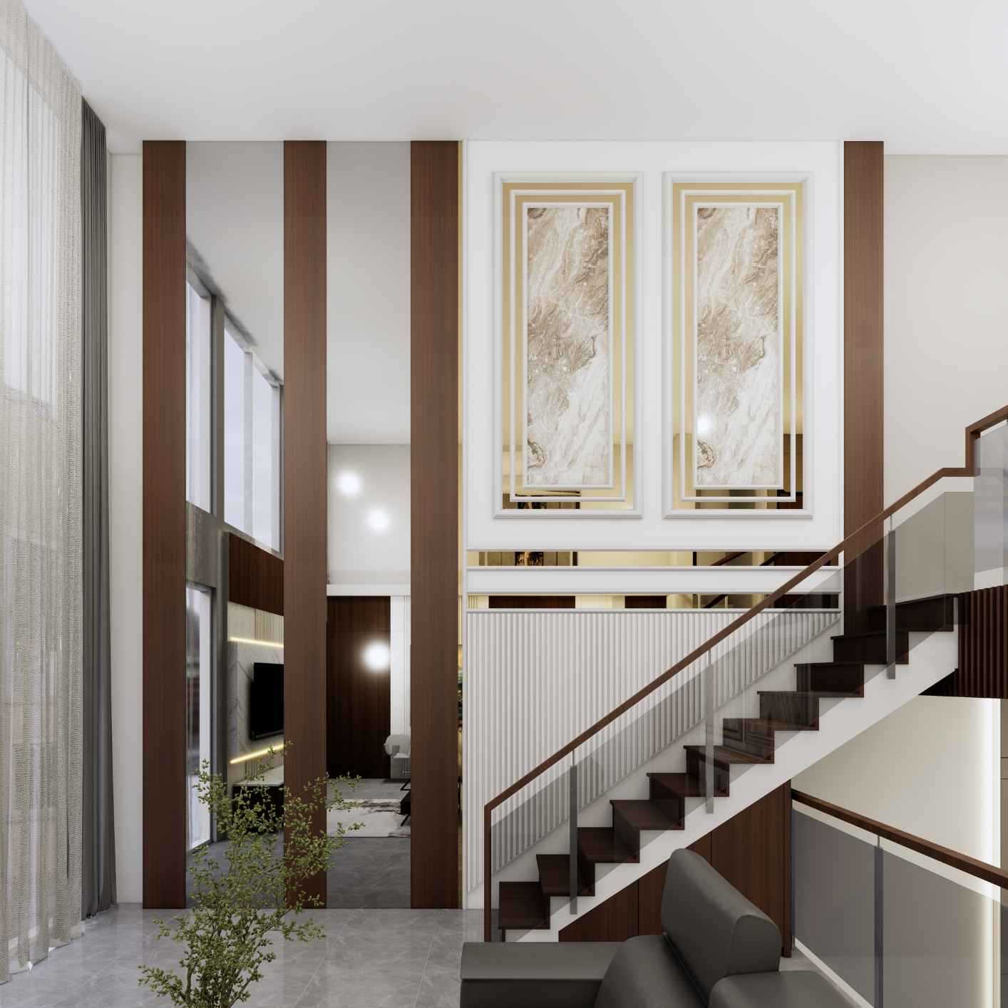 3D Design Renovasi Interior Rumah Giri Loka, Tangerang - Tangerang BSD