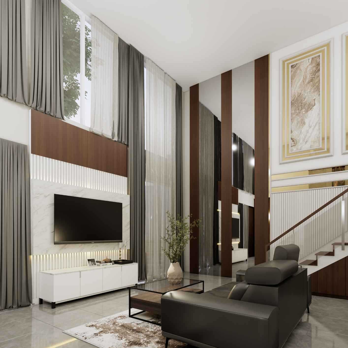 3D Design Renovasi Interior Rumah Giri Loka, Tangerang - Tangerang BSD