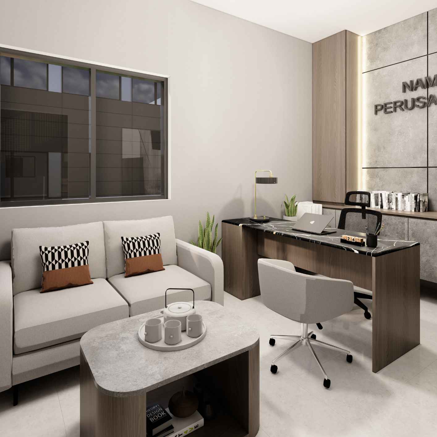 Gambar 3D Design untuk Office Bu Gaby