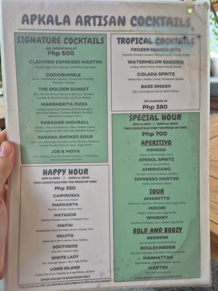 Fotografia do menu de AP KALA beach bar & modern cafe