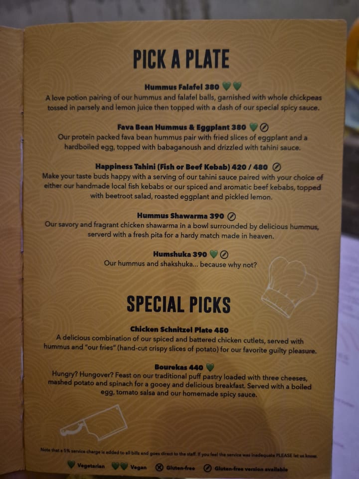 Photograph of the menu at Hapiness Restaurant
