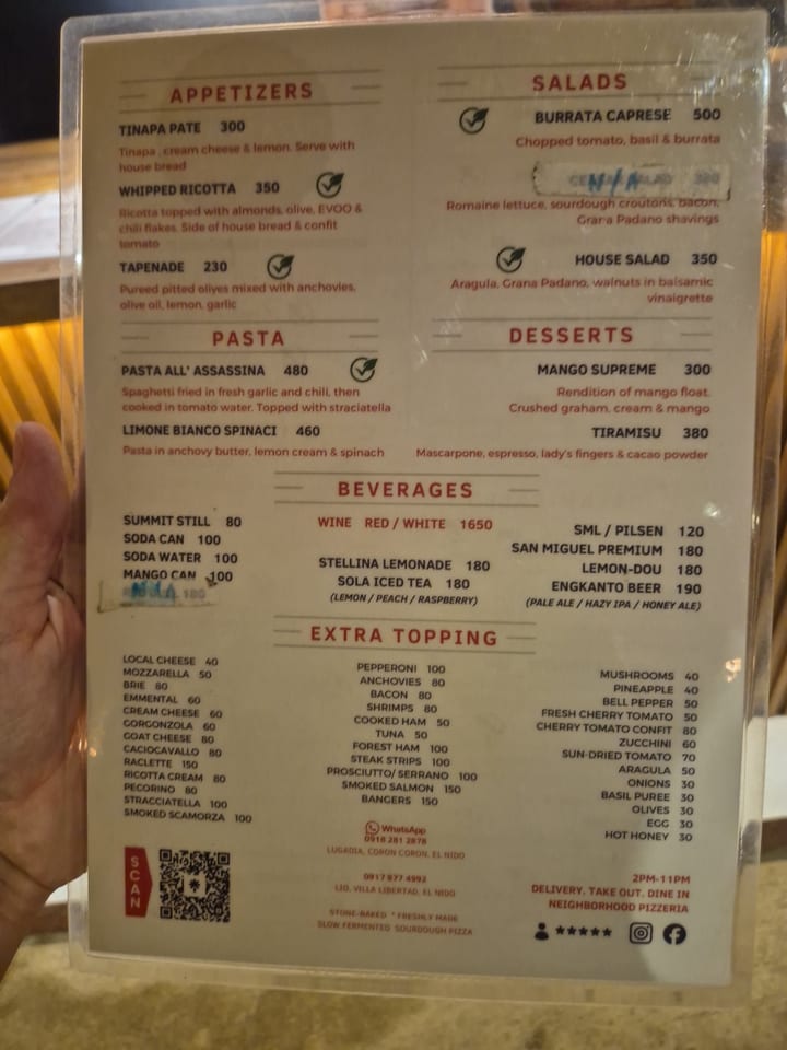 Fotografia do menu de Pizza Nostra