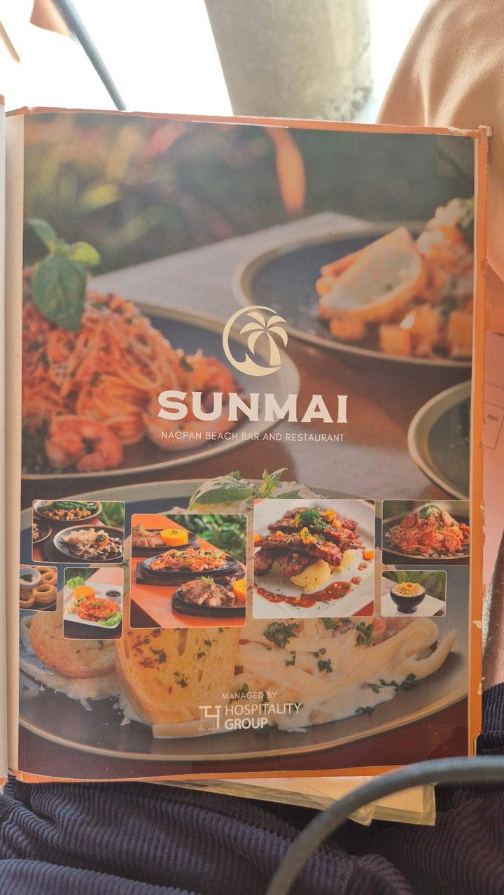 Photograph of the menu at Sunmai