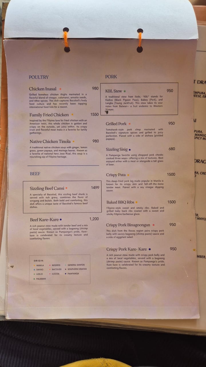 Photograph of the menu at Sunmai