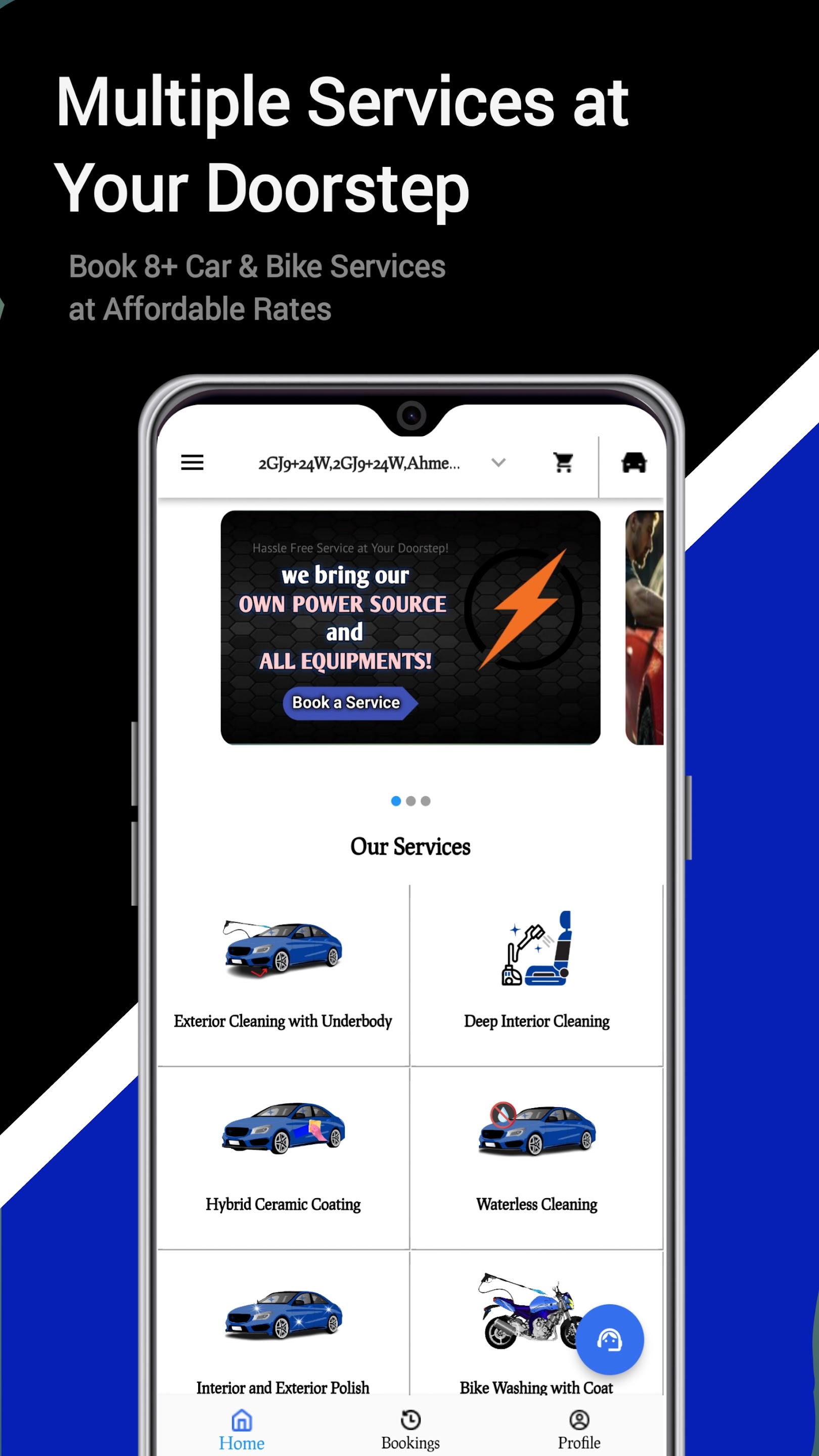 Wipezo – Doorstep Car & Bike Care — screen 2 of 5