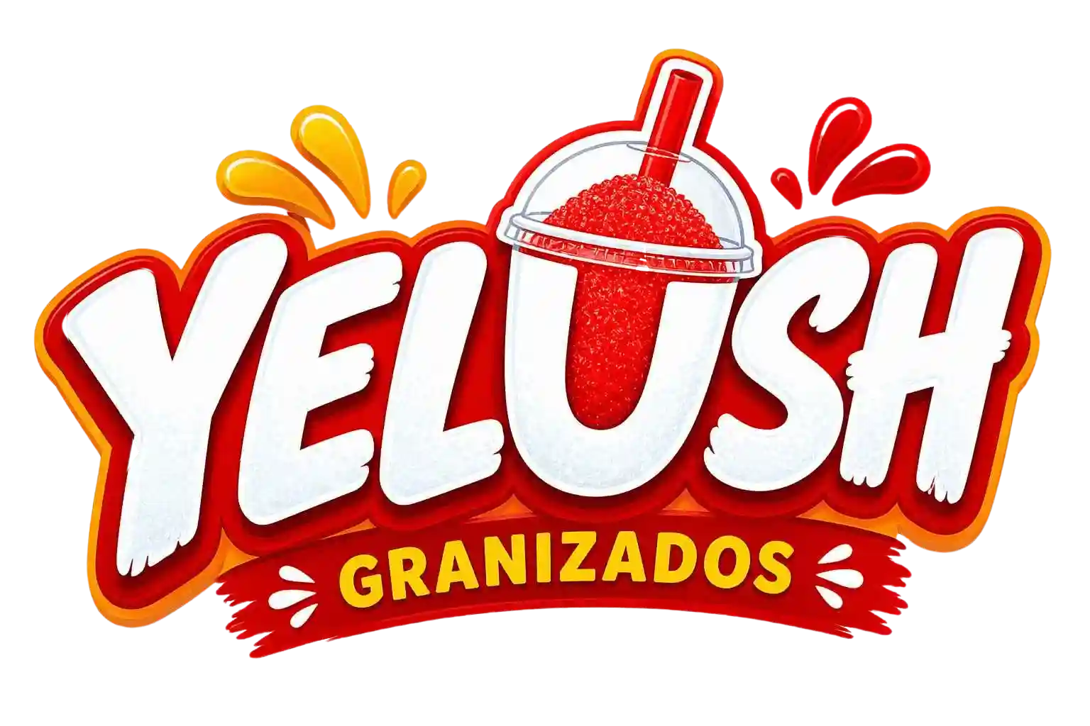 Yelush · logo de la marca de slush y granizados de Elote Paraíso