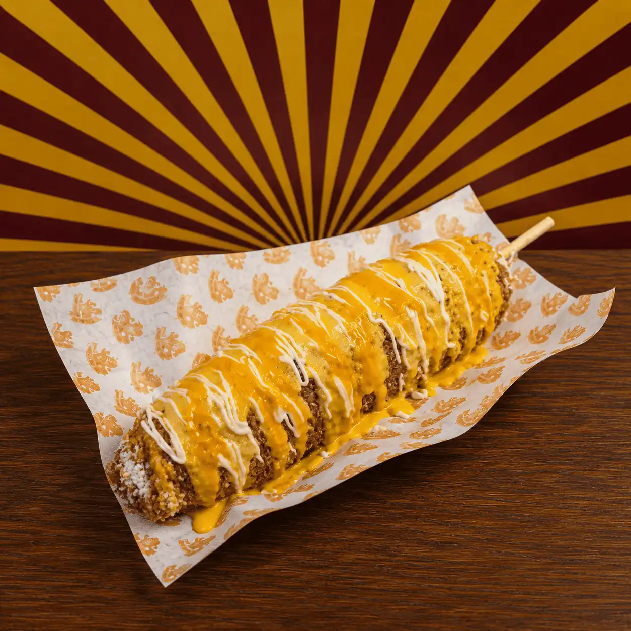 Elote Revolcado entero con fritura crujiente