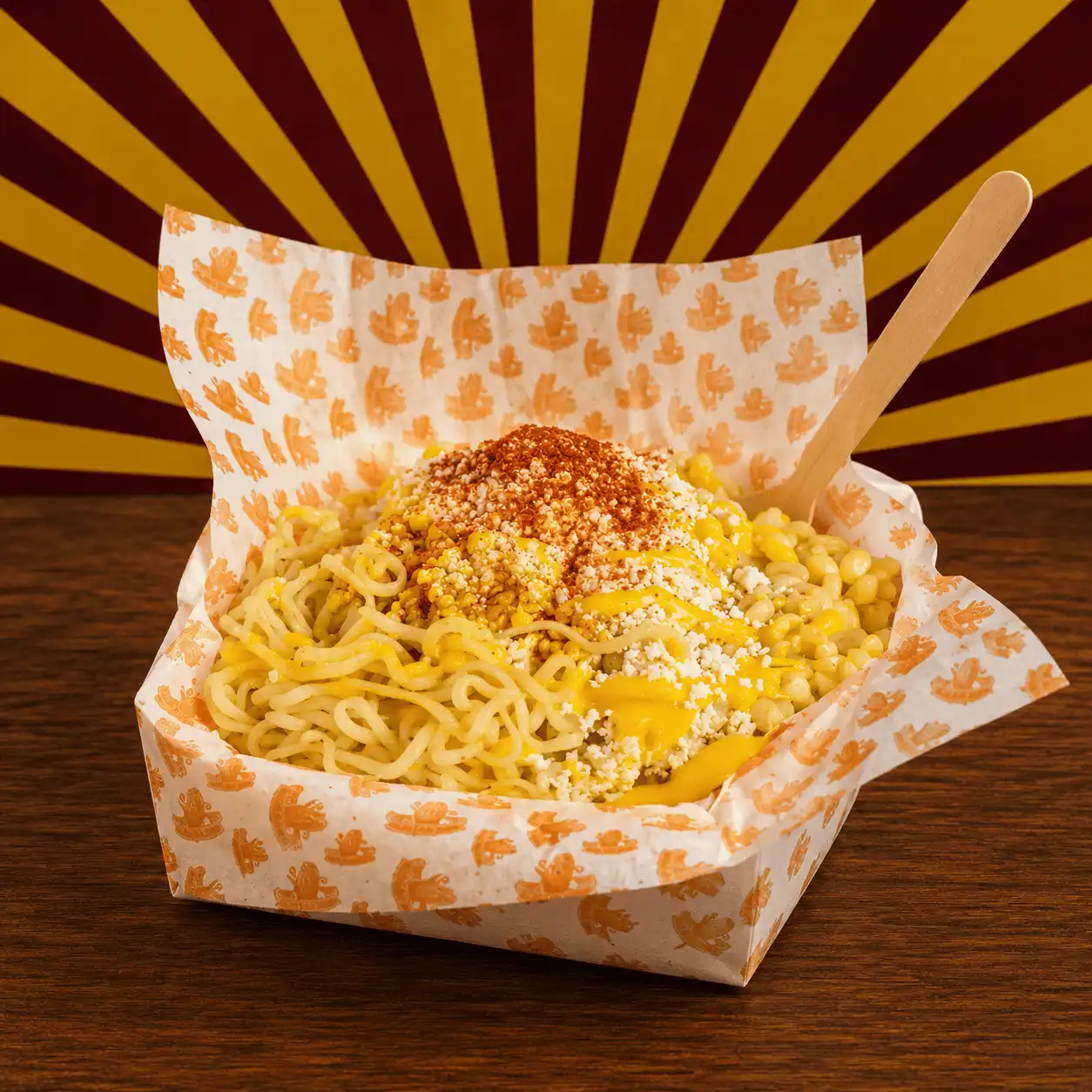 Fideos preparados con esquites
