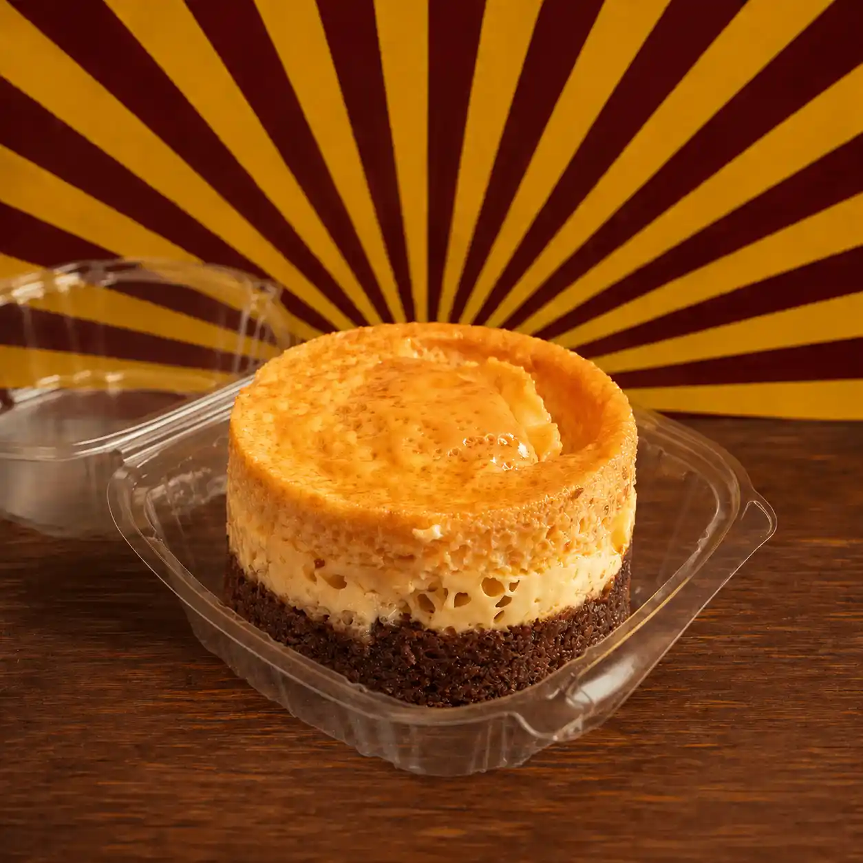 Imposible: postre tradicional de flan con pastel de chocolate