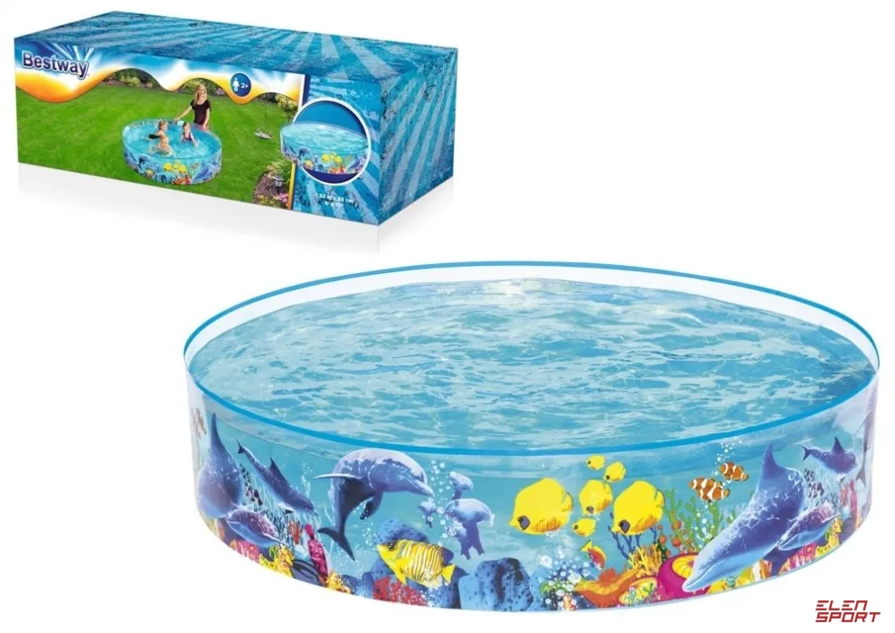 حوض سباحة - Bestway - للأطفال - 183x38 سم - PVC متين - سهل التركيب - صورة 2