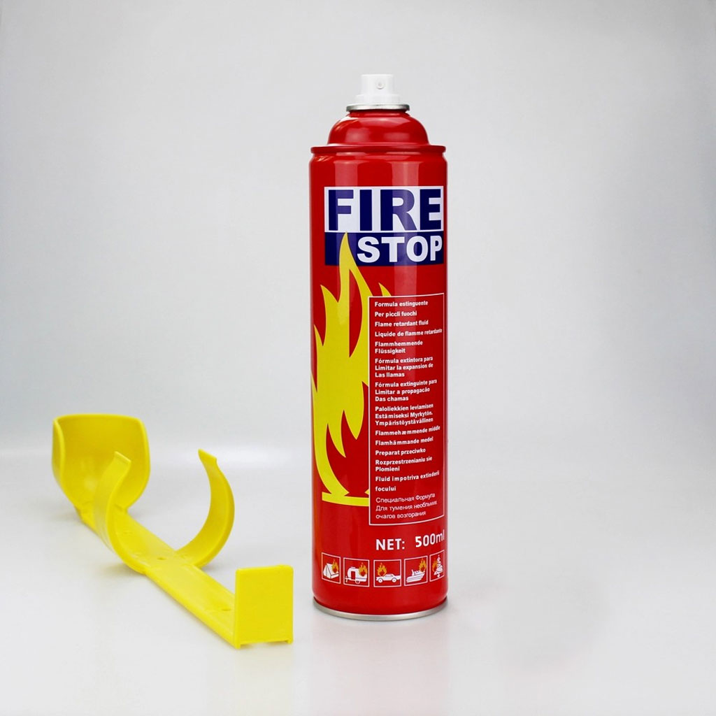 طفاية حريق Fire Stop 500 مل - مقاومة للتآكل، سهلة الاستخدام، مؤشر ضغط - صورة 3