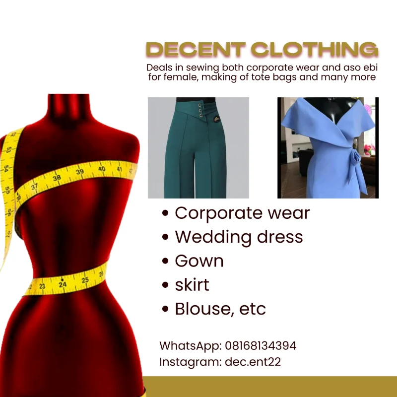 Decent clothing  banner