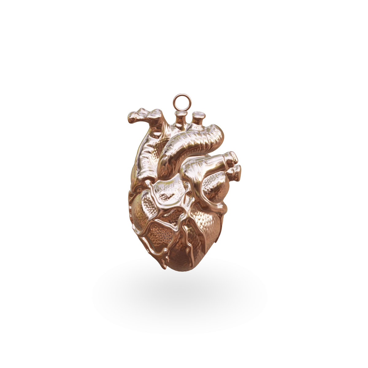 Metallic Heart Pendant