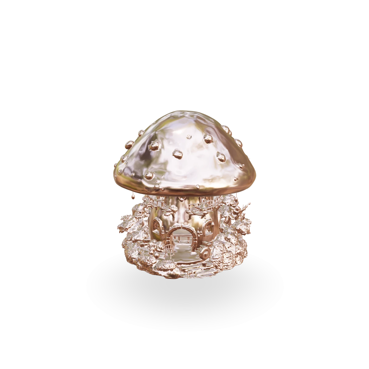 Mushroom House Figurine