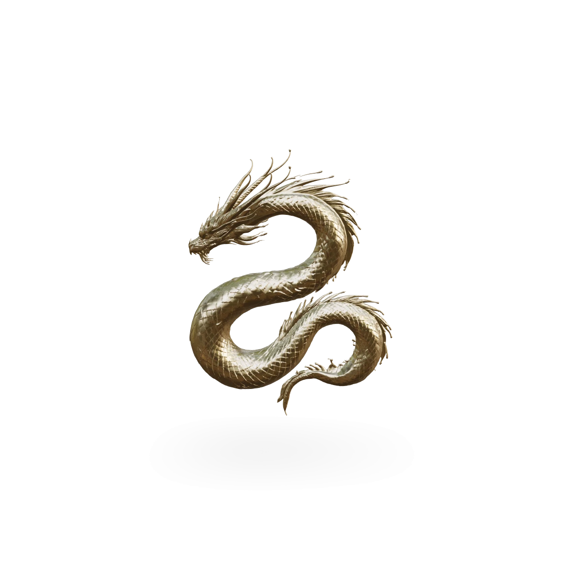 Serpentine Dragon Earring