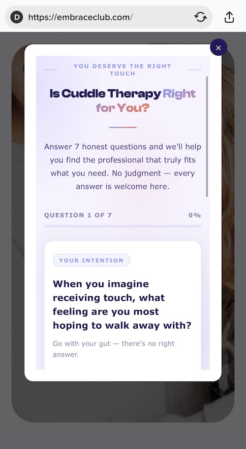 Is Cuddle Therapy right for you Quiz