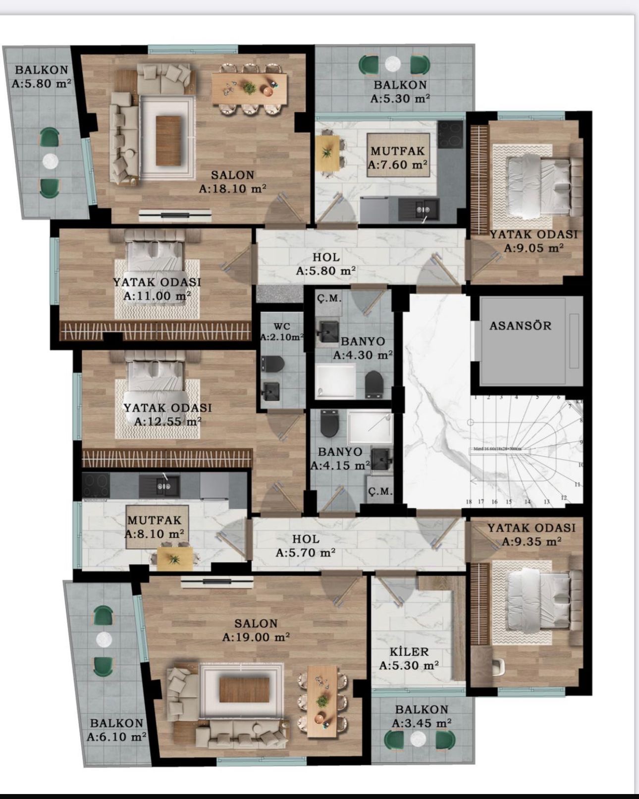 POLİGON’DA SIFIR 2+1 DAİRE