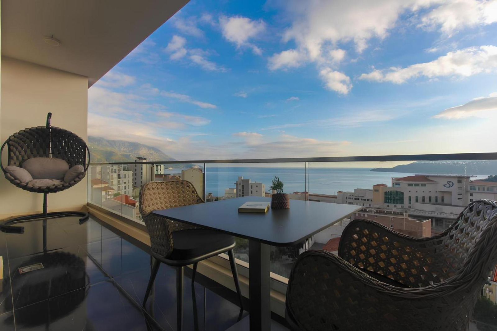 Lux One Bedroom Apartment with Amazing Sea View in Becici for Sale