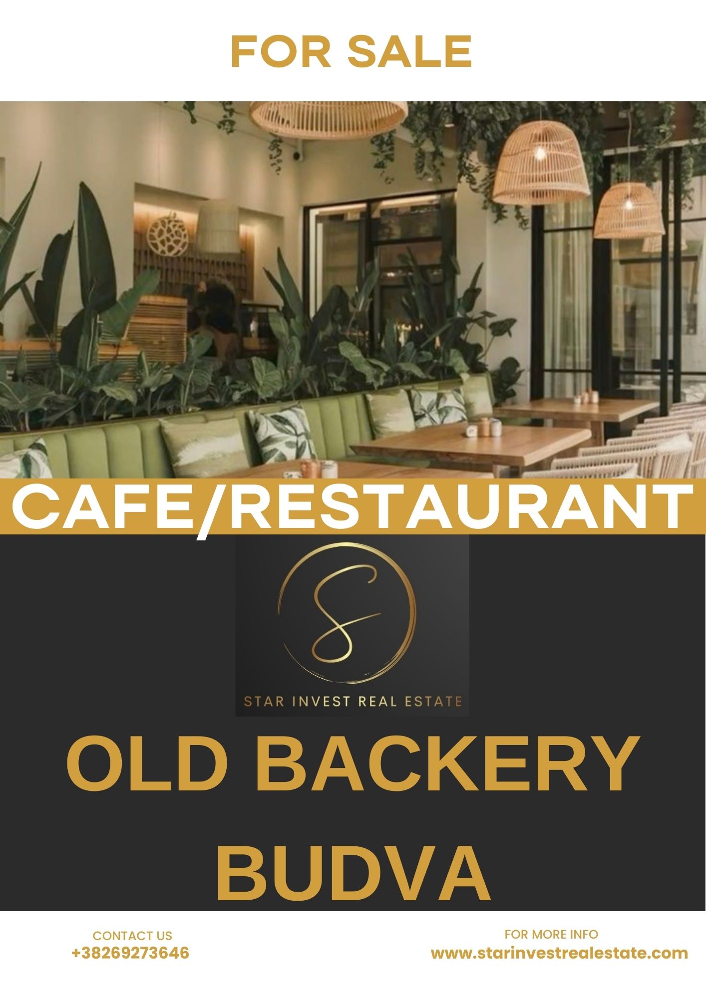 Fully Equipped Cafe/Restaurant for Sale – Old Bakery, Budva*