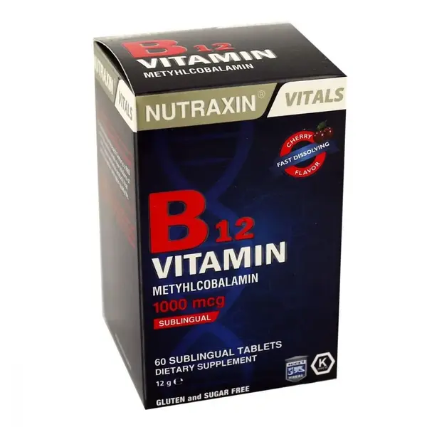 Nutraxin B12 Vitamini Kiraz Aromalı Dil Altı Tablet