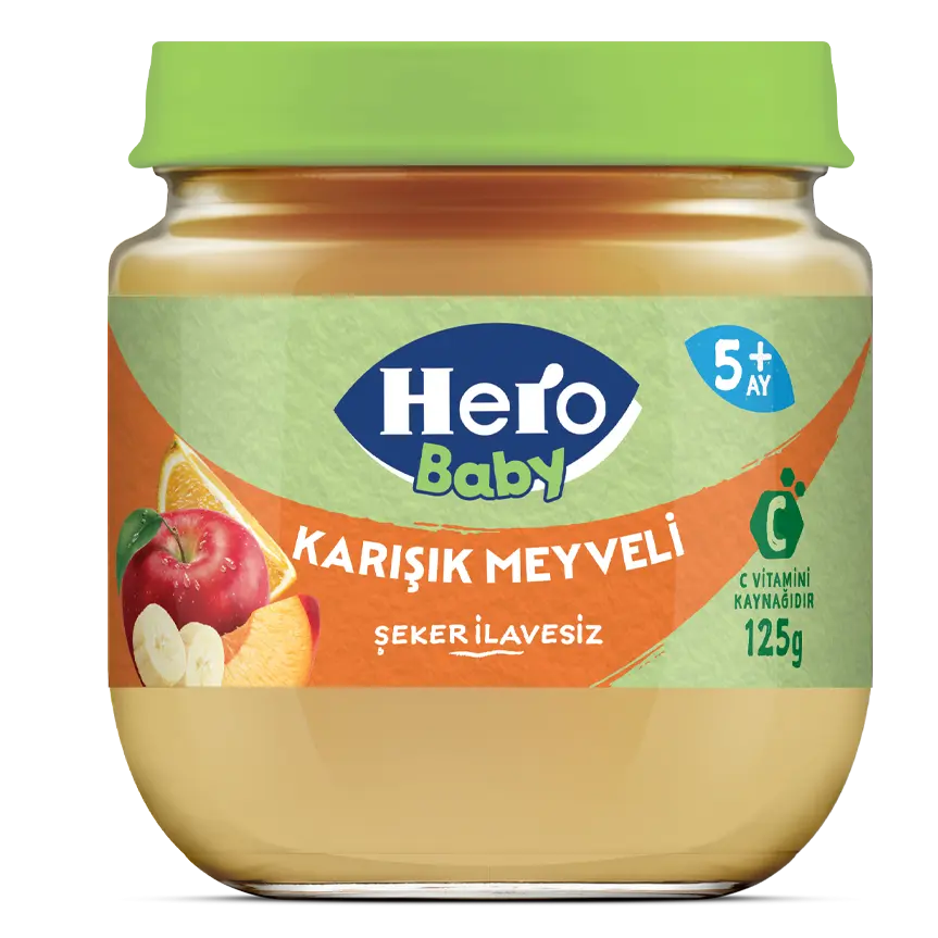 Hero Baby Organik Karışık Meyveli Püresi Kavanoz Mama
