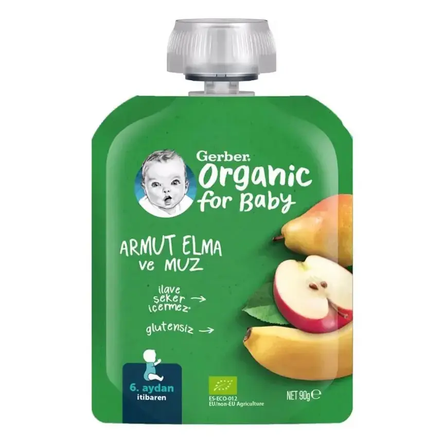 Gerber Organik Elmalı ve Muzlu Armut Püresi