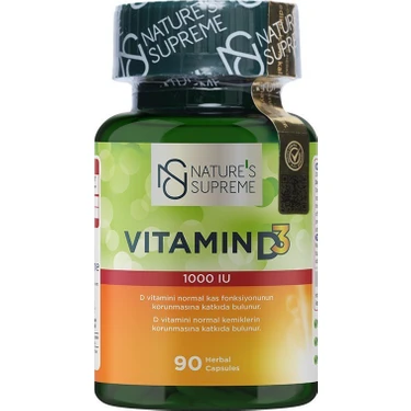 Nature's Supreme Vitamin D3 1000 IU 