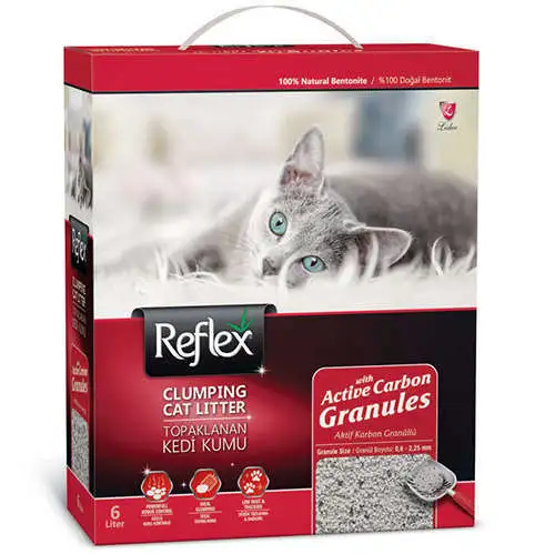 Reflex Activated Carbon Koku Kontrolü Granüllü Kedi Kumu