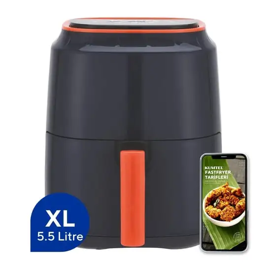 4. Kumtel Lacivert Digital Fastfryer HAF-09 (5.5L) – Şık ve Fonksiyonel