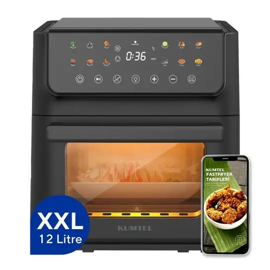 6. Kumtel XXL 12L Fastfryer HAF-10 – Dev Hacimle Çoklu Pişirme