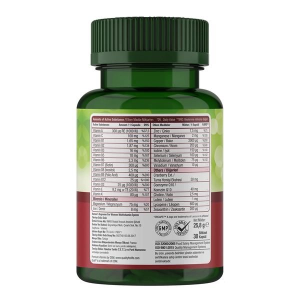 Nature's Supreme Multivitamin Kadınlara Özel