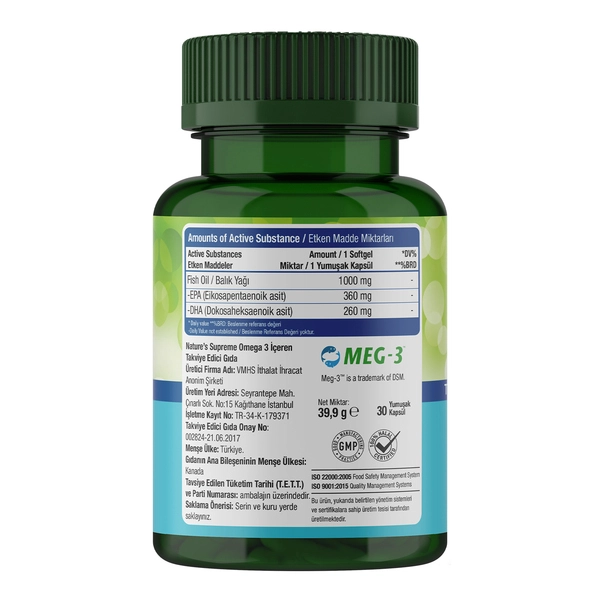 Nature’s Supreme Omega 3 1000 mg