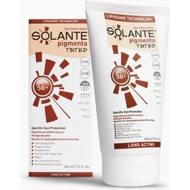 solante pigmenta tinted spf 50+ güneş kremi