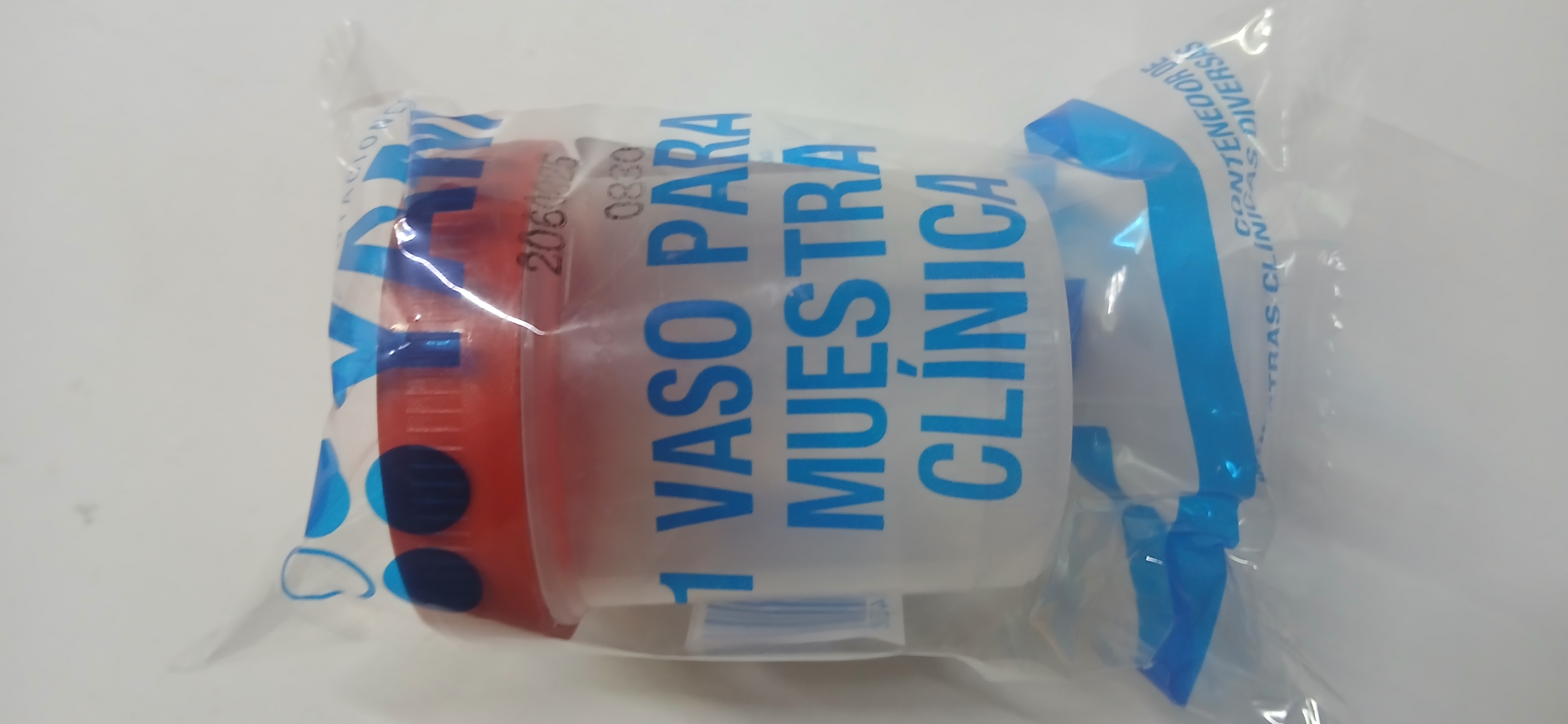 Vaso para muestra quimica.