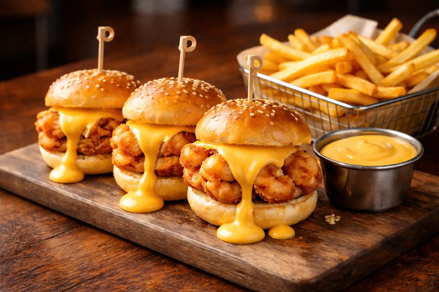 4 Miniburgers de Camaron 100%