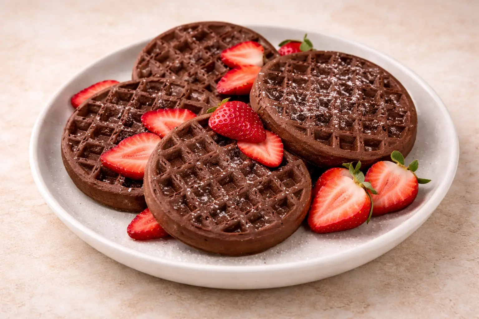 Mini Wafles de Chocolate