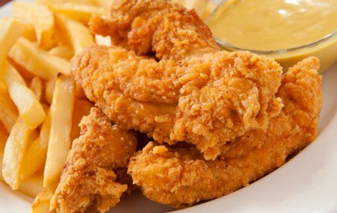 tiras de pollo