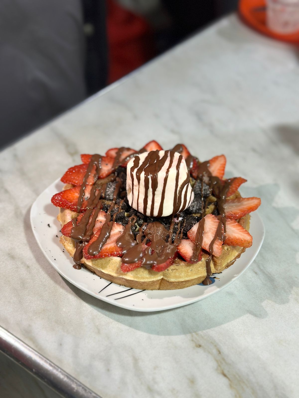 Waffle Con Helado