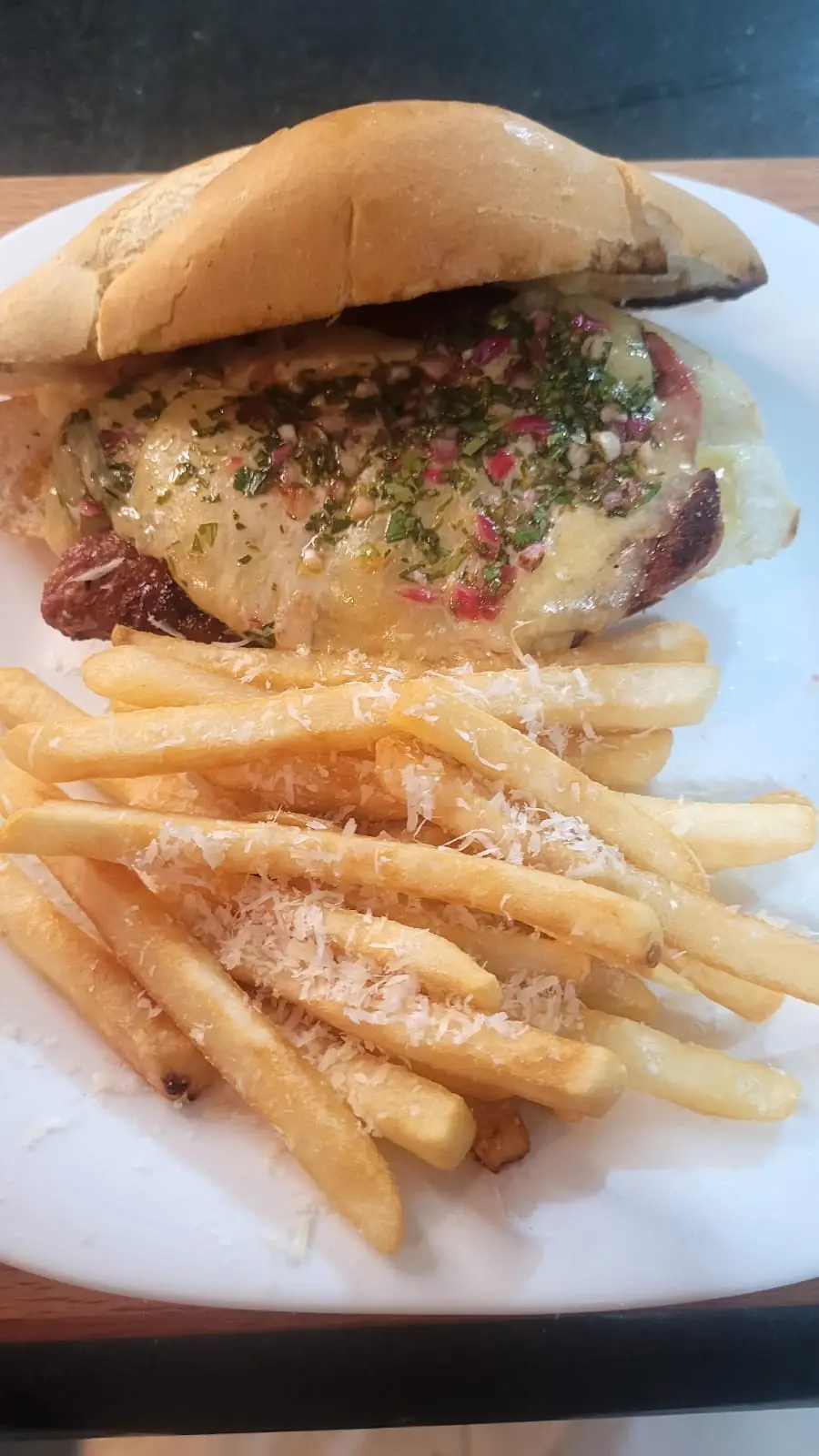 Choripan con Queso