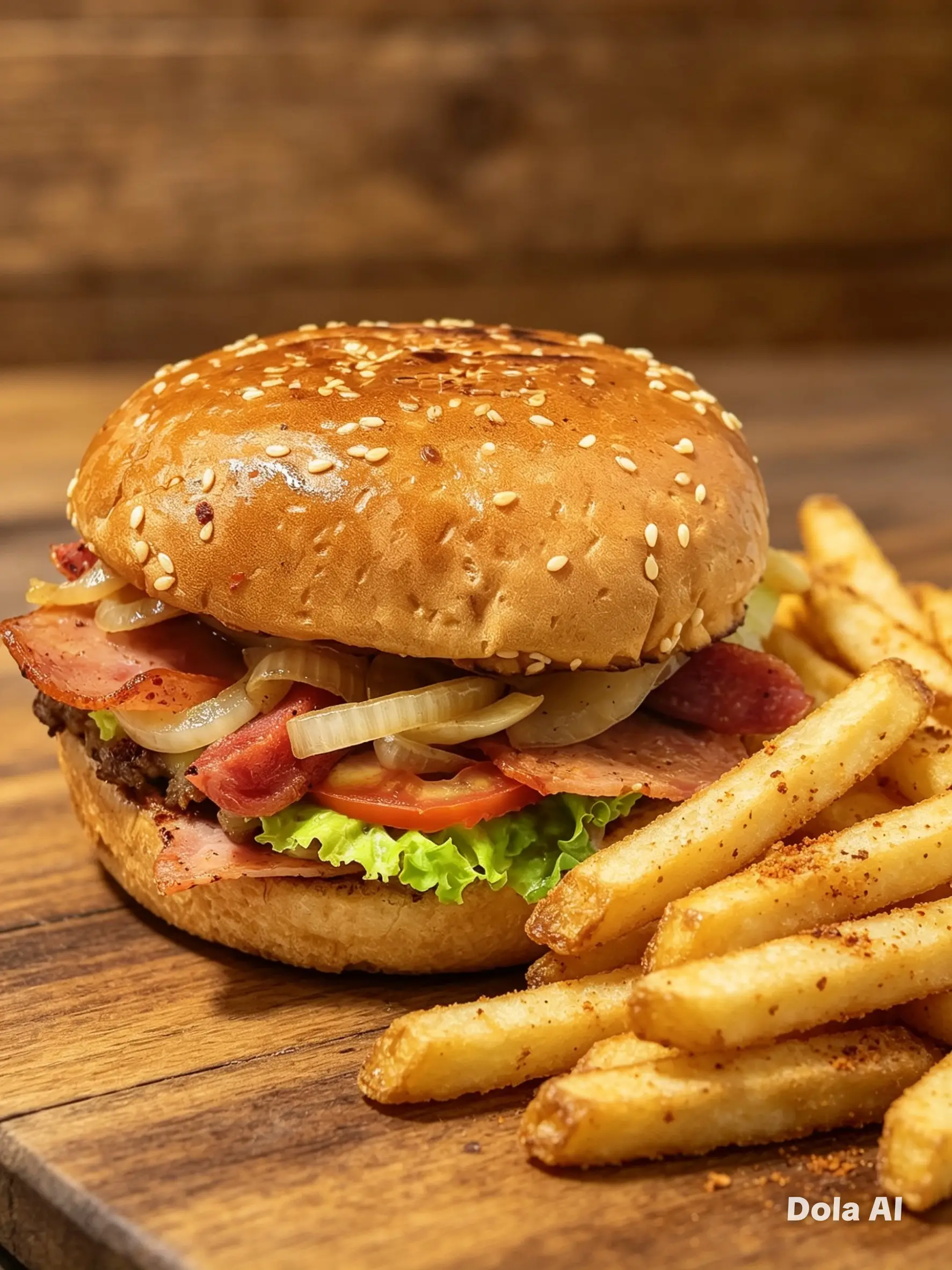 Hamburguesa Clásica con papas