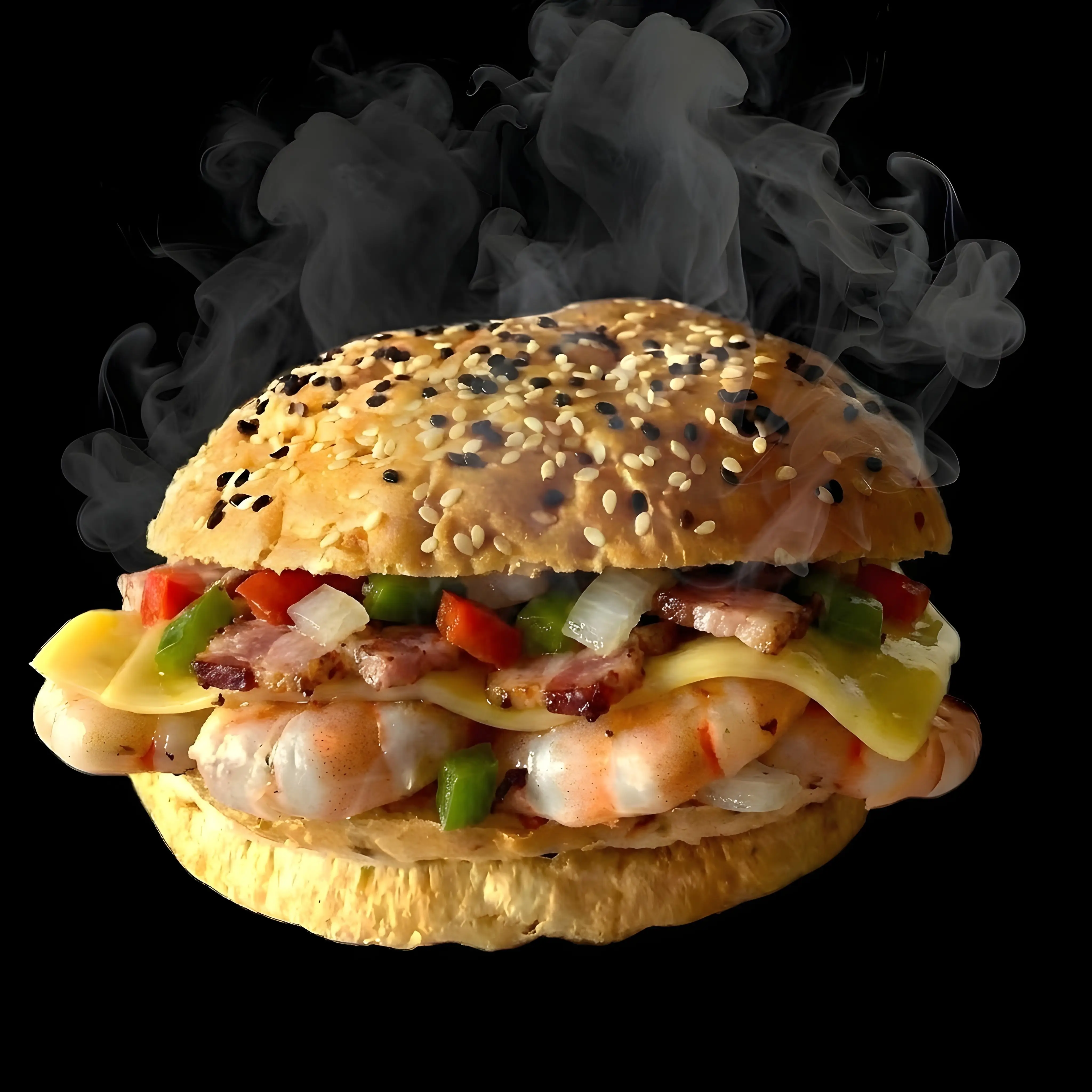 Hamburguesa de Camarón Merequetengue